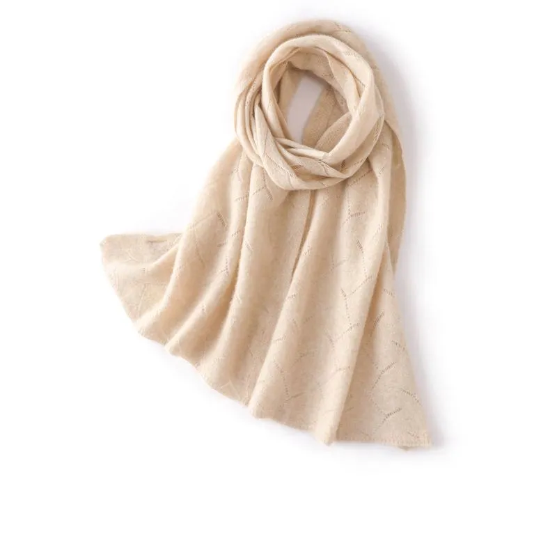 100% Goat Cashmere Knitted Scarf - Soft & Warm