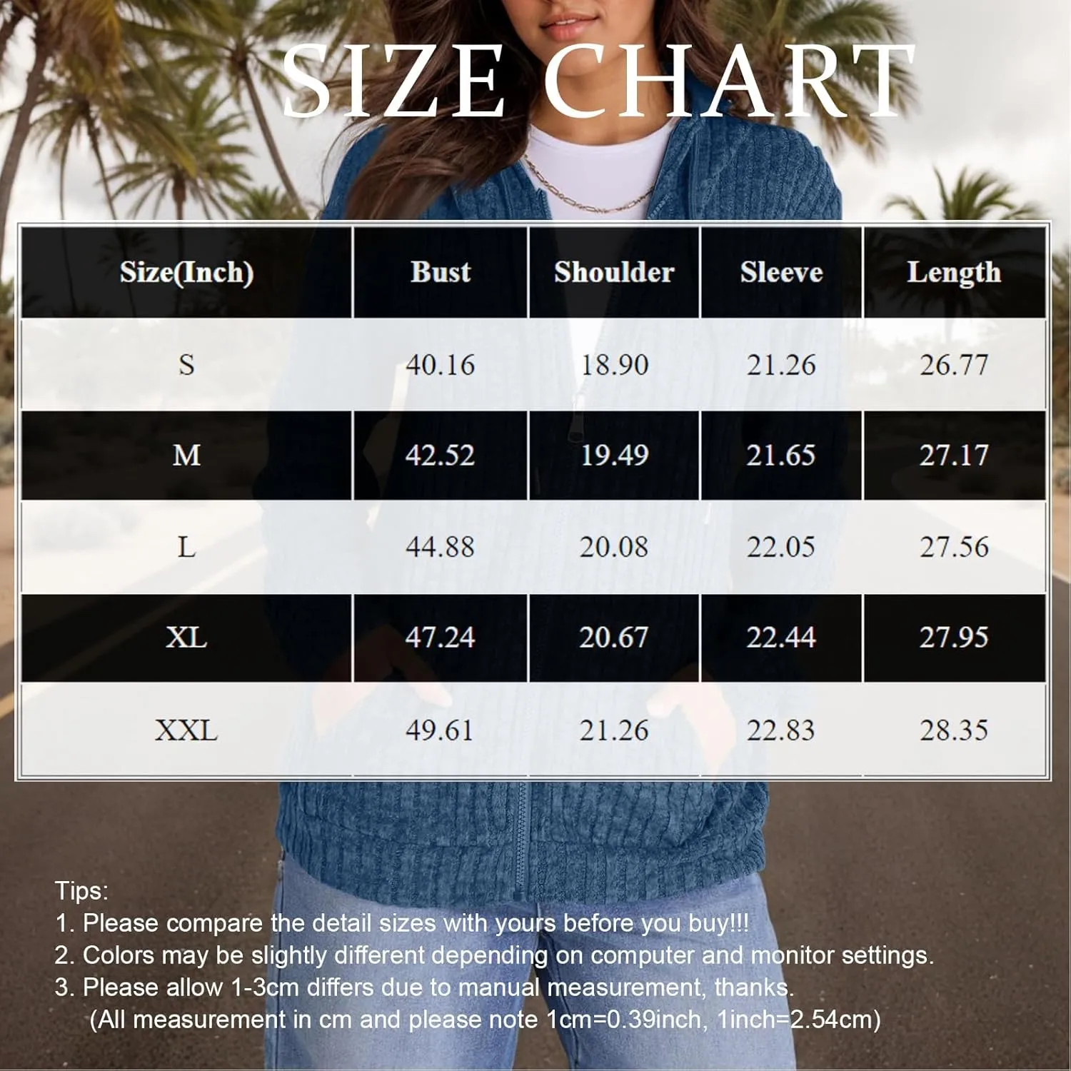 ADHOWBEW Womens Zip Up Hoodie Fashion Long Sleeve Casual Workout Lightweight Drawstring Sweatshirts