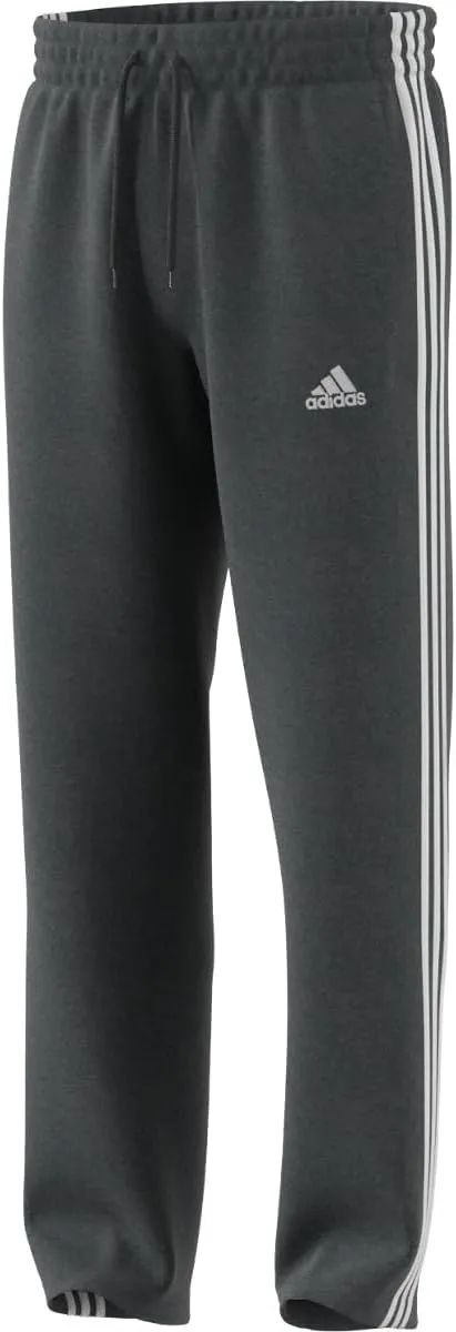 adidas Men's Essentials Fleece Open Hem 3-Stripes Pants