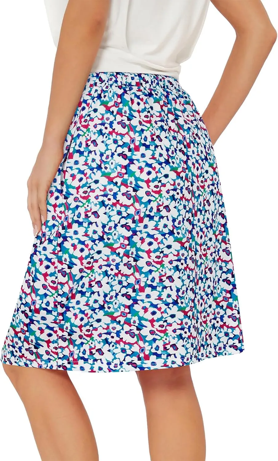 American Trends Skort for Woman with Pockets Athletic Skirt Wokout Knee Length Skirt Drawstring Waist Tennis Golf Skirt