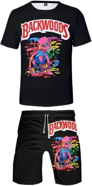 Anime Shirt and Shorts Sets Casual Tshit and Pants Beach Tracksuits Swim Trunks Suit for Men Women