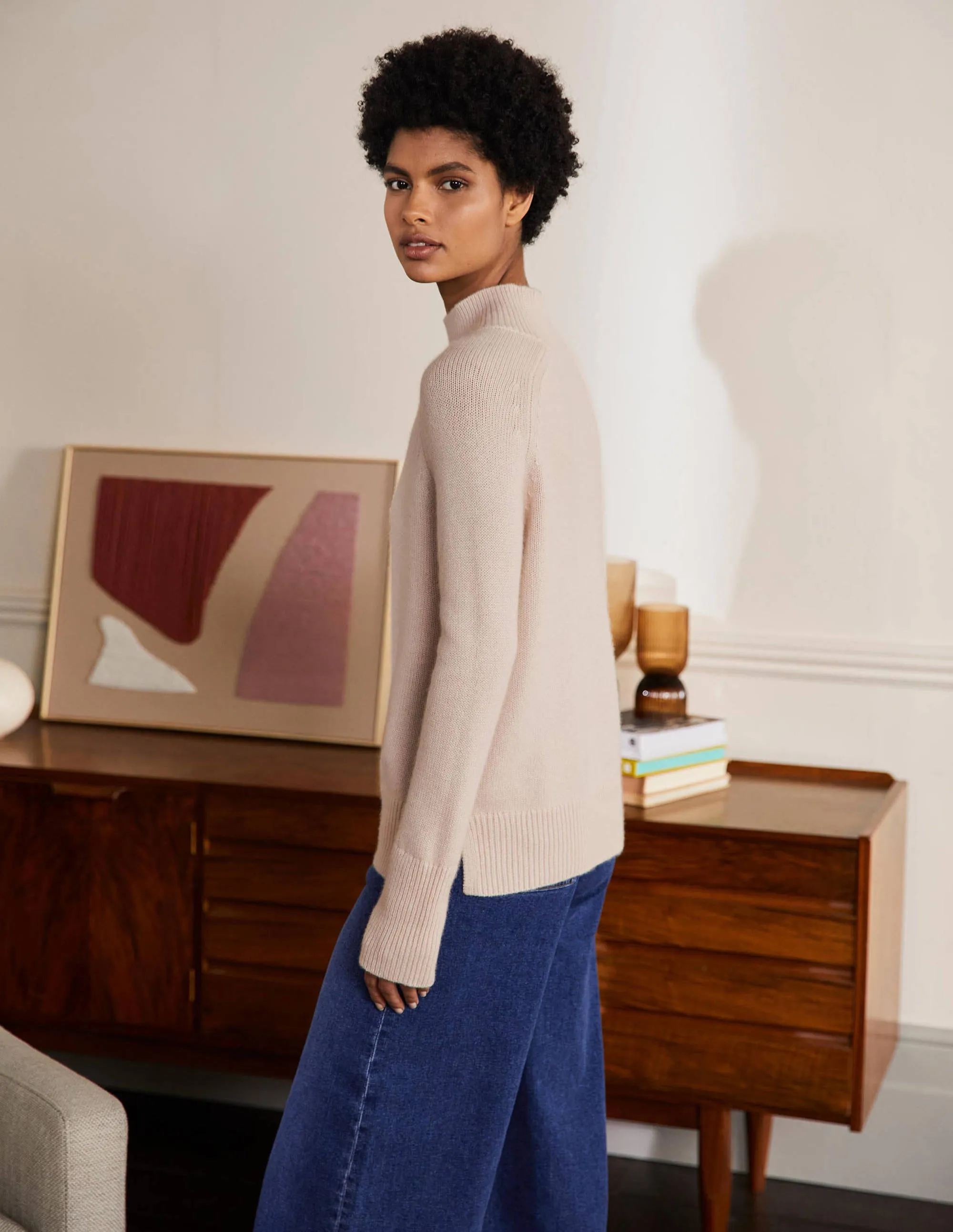 Anna Cashmere Jumper-Warm Ivory