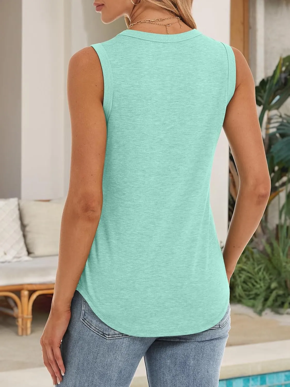 ATHMILE Womens Tank Tops Summer Spring Sleeveless Casual Cute Basic Trendy Loose Flowy Beach Shirt Vacation Outfits 2025