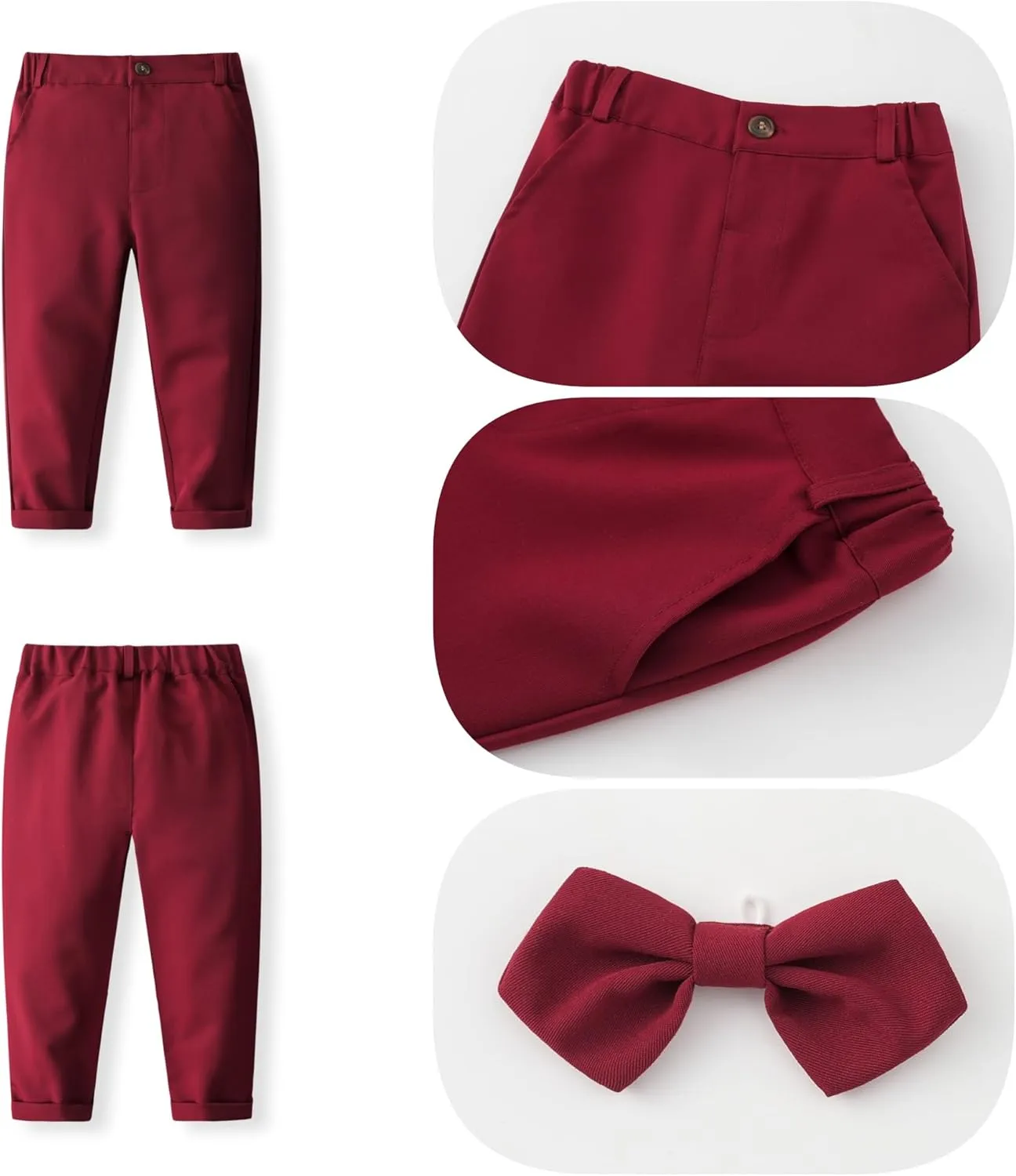 Baby Boys' 4-Piece Set with Dress Shirt, Vest, Pants, and Tie