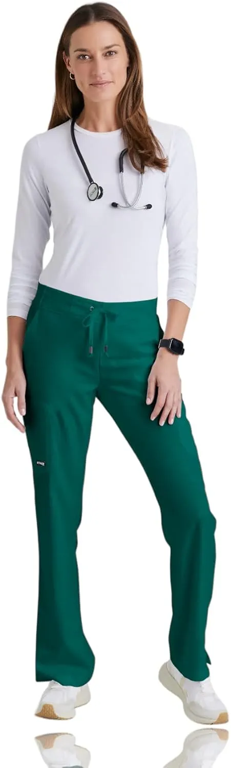 BARCO Grey's Anatomy Scrubs - Mia Scrub Pant for Women, Elastic Back Waist, Mid-Rise Shaped Leg Women's Scrub Pant