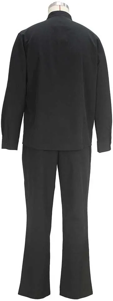BDAILKA Men's 2 Piece Linen Sets Button Down Shirt Long Sleeve Casual Drawstring Waist Pants Set Tracksuit