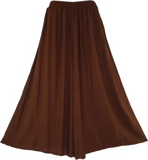 Beautybatik Solid Rayon Women Flowy Loose Palazzo Wide Leg Flare Pants Trouser Plus Size XL 1X 2X 3X