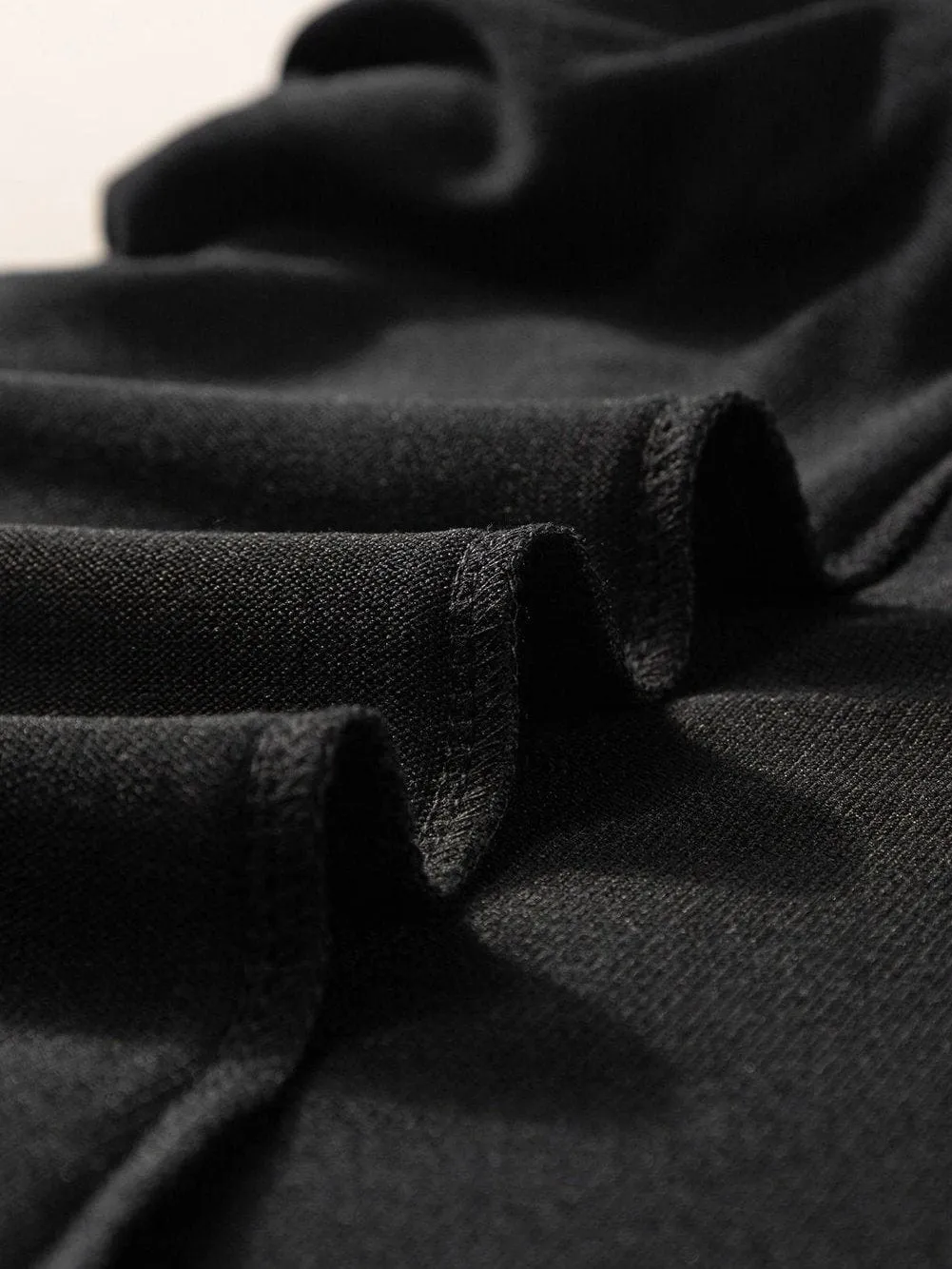 Black Ribbed Sleeve Patchwork Round Neck T-shirt
