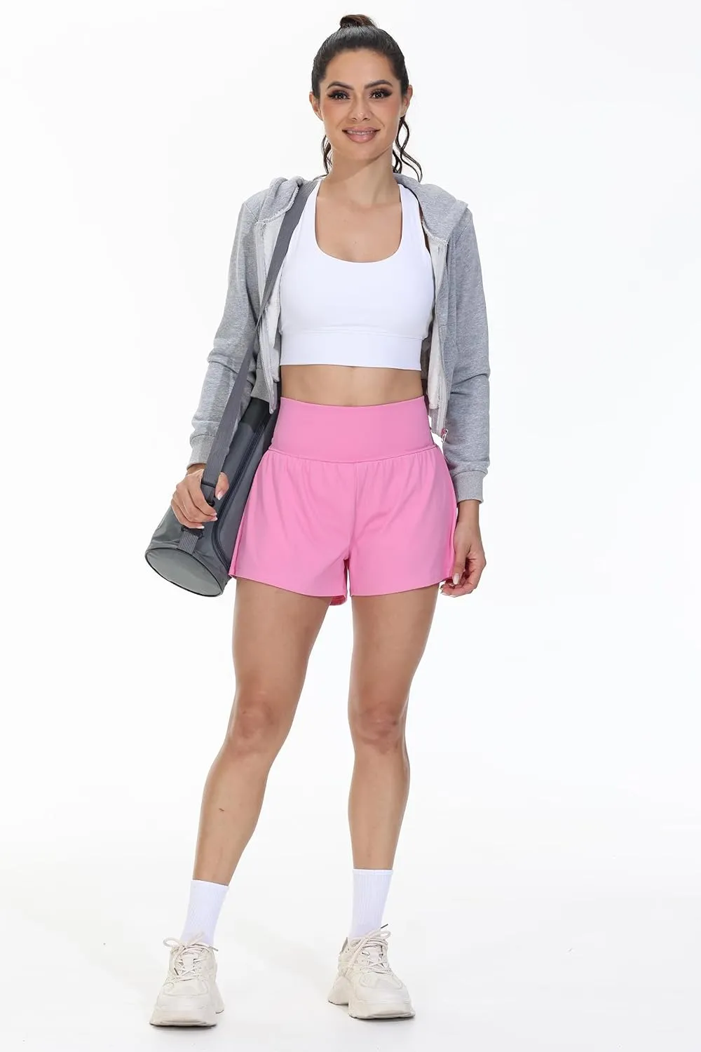 Blaosn Flowy Running Shorts Women Workout Athletic Gym Yoga High Waisted with Pockets Cute Sweat Short Pants Casual Summer
