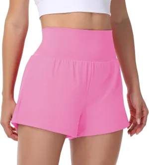 Blaosn Flowy Running Shorts Women Workout Athletic Gym Yoga High Waisted with Pockets Cute Sweat Short Pants Casual Summer