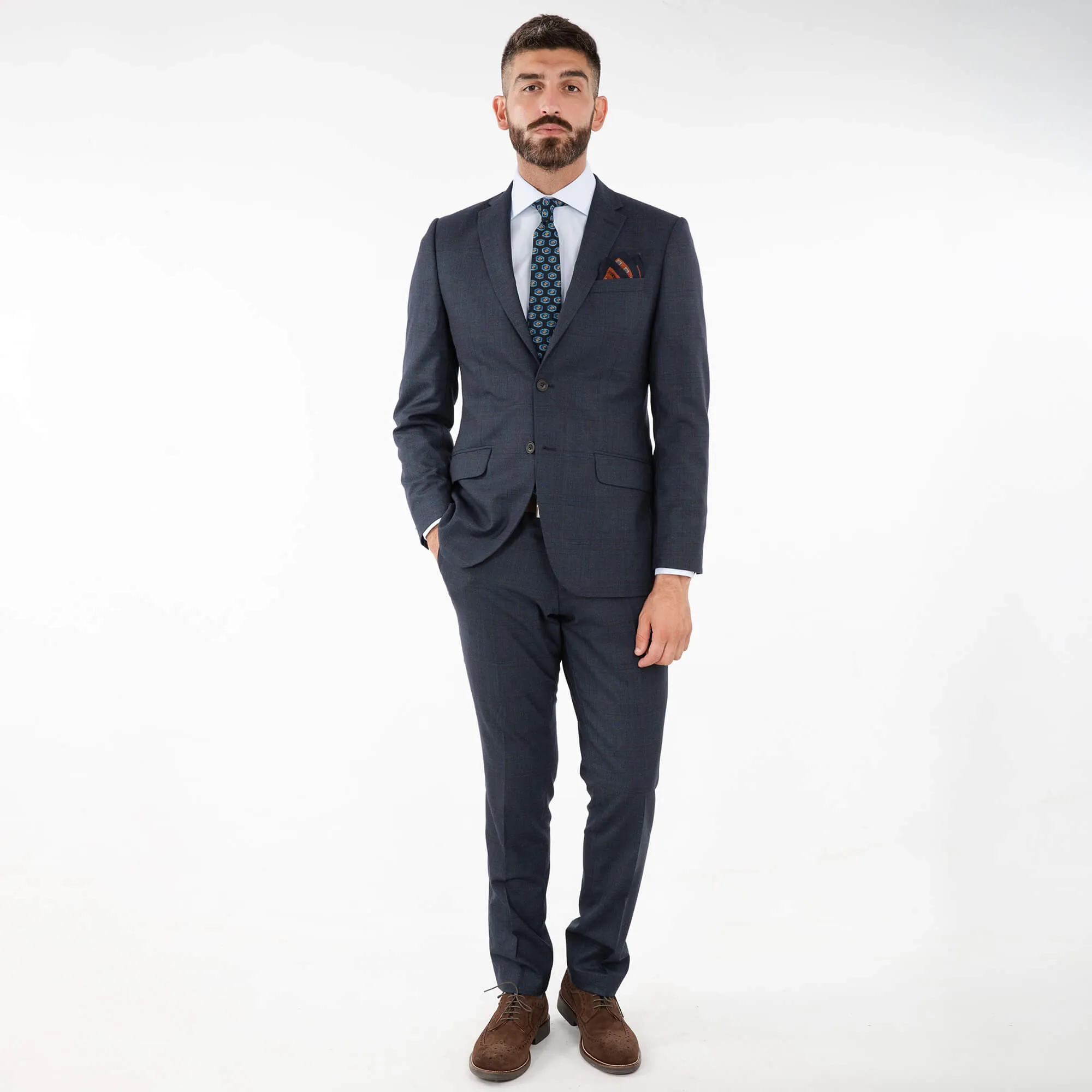 Blue Glen Check Suit