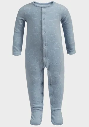 Blue Owls Fleece Babygrow