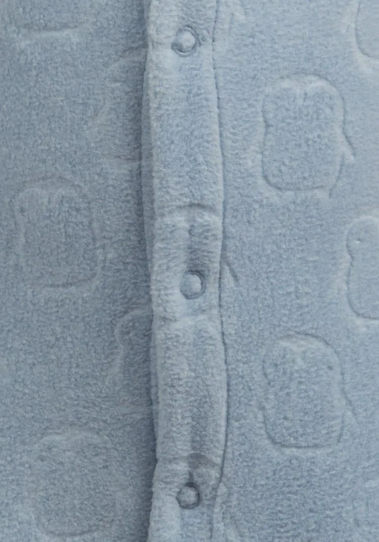 Blue Owls Fleece Babygrow