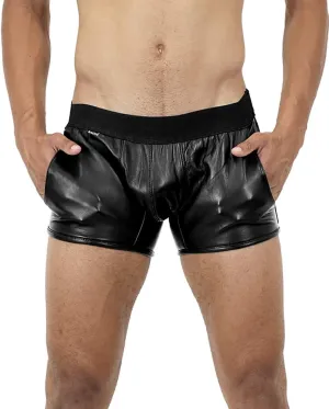 Bockle New Boxer Lamb leather pants Men jeans Man Boxershorts underwear Hipster Shorts Leather Pants Briefs