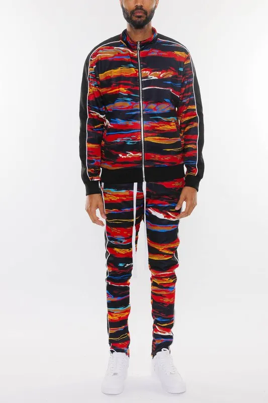 Brandon's Multi Print Mens Tracksuit