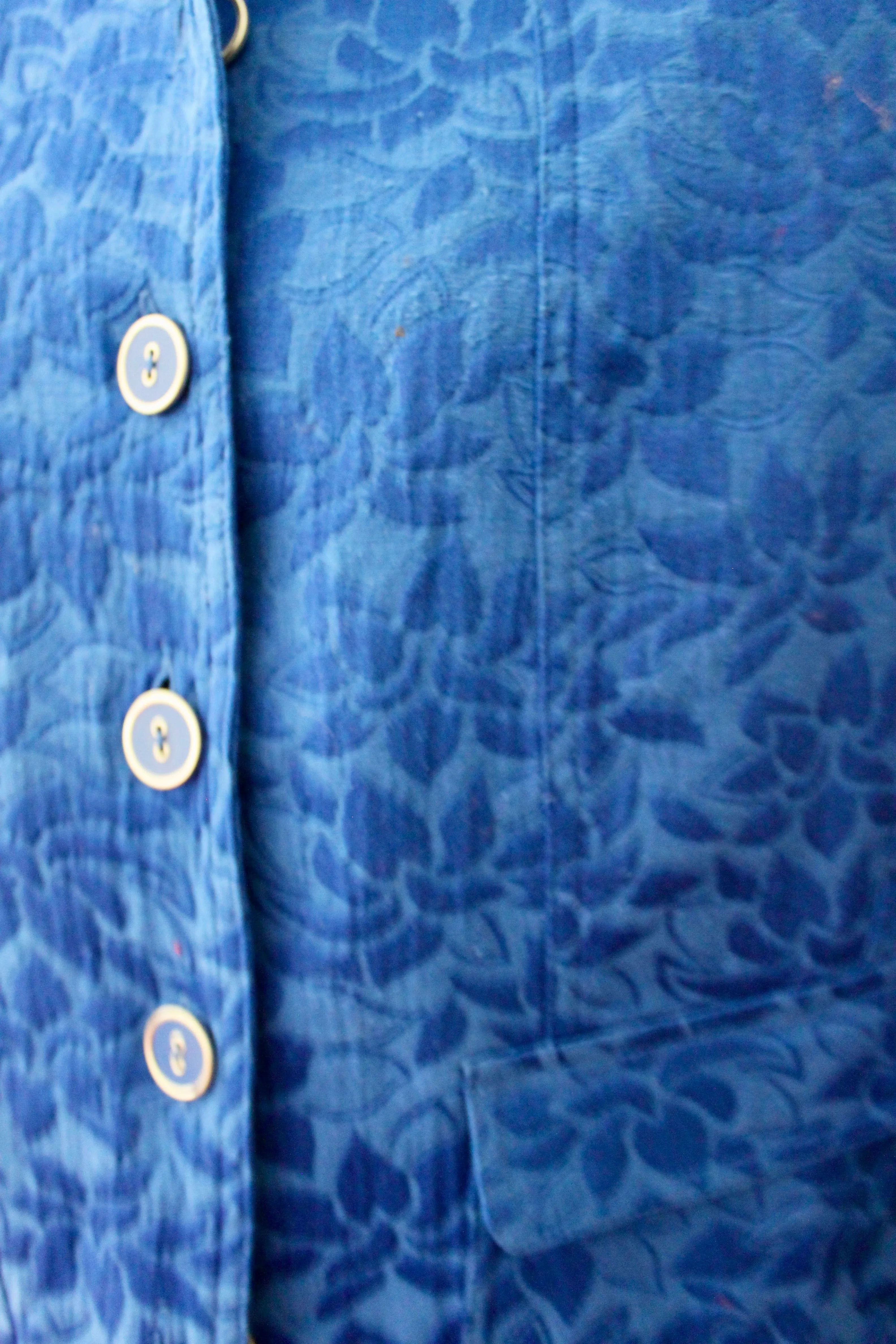Bright Winter Blue Jacquard Jacket