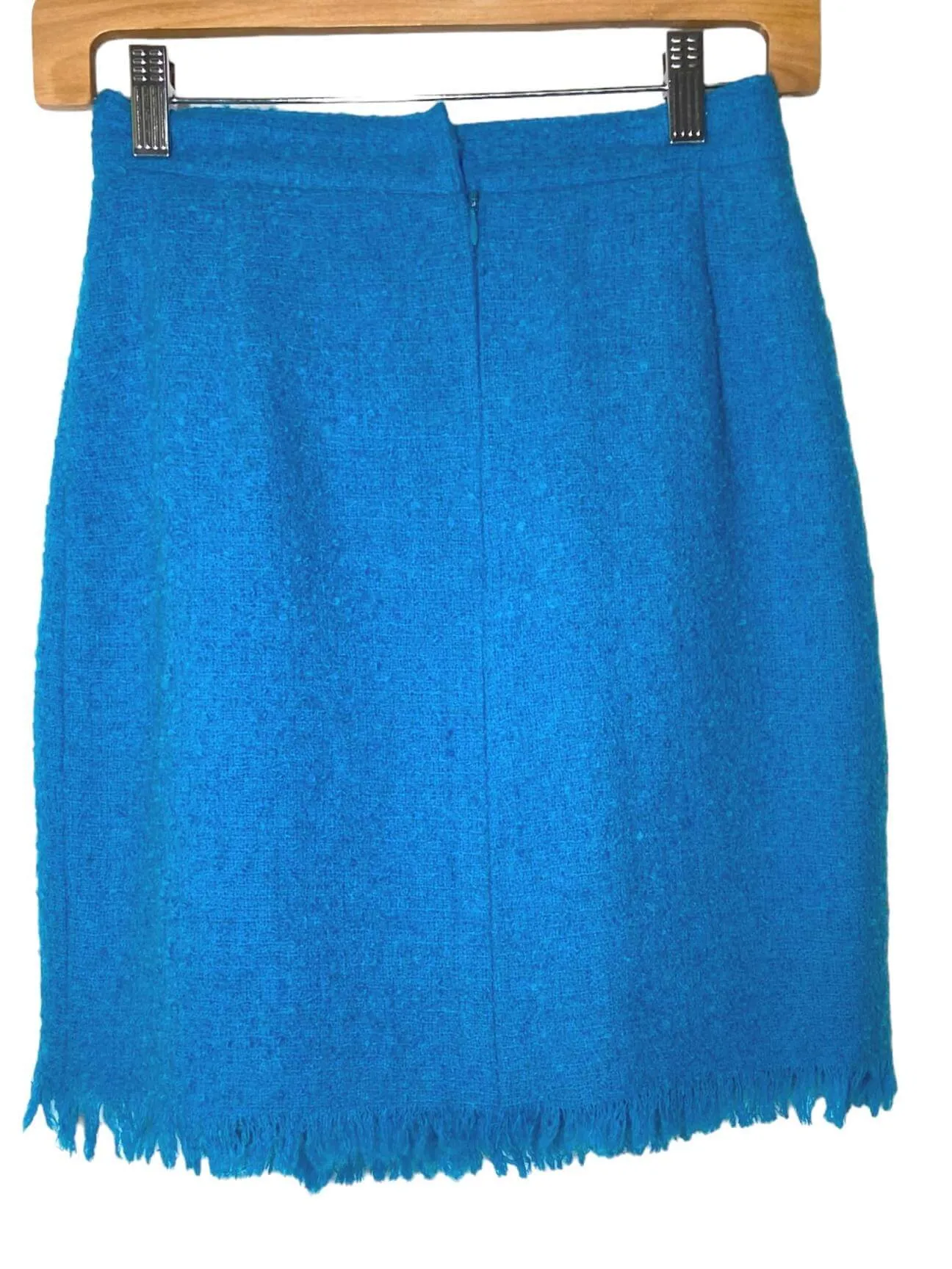Bright Winter Blue Tweed Skirt