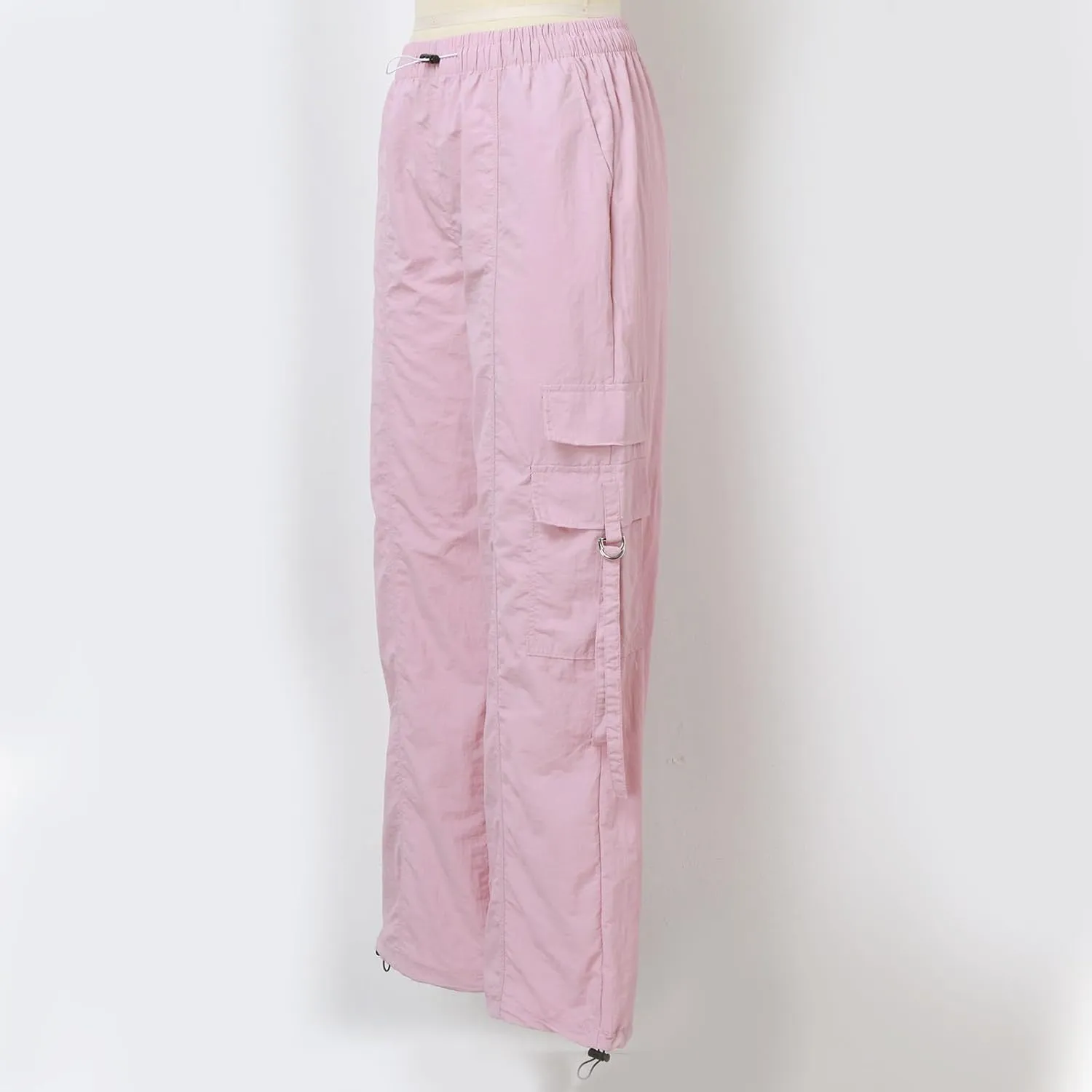 Cargo Pants for Women Summer Wide Leg Pants Elastic High Waist Loose Fit Comfy Casual Trousers with Pockets 2025