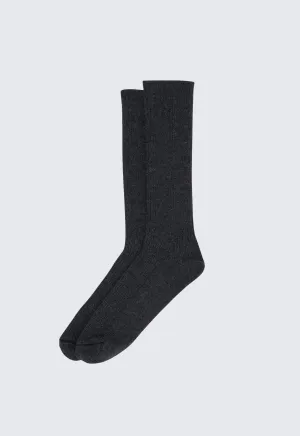 Cashmere Bounty Socks - Charcoal Marle