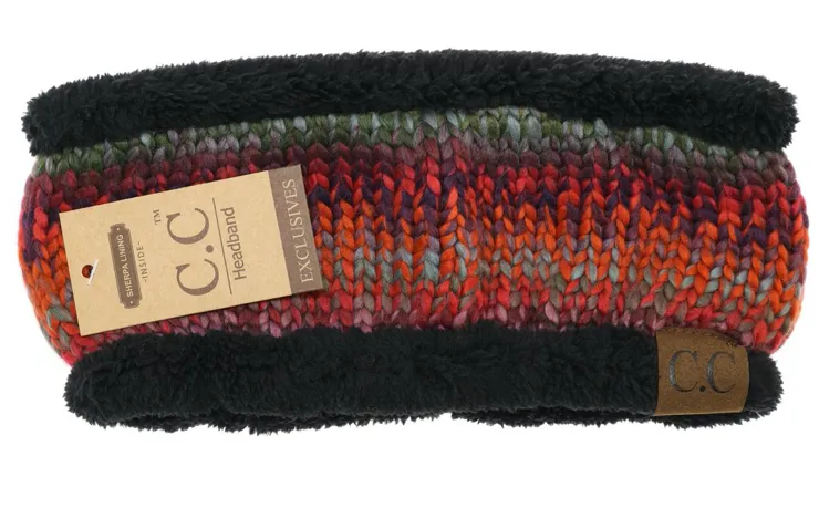 CC Headband Sherpa Multi Color