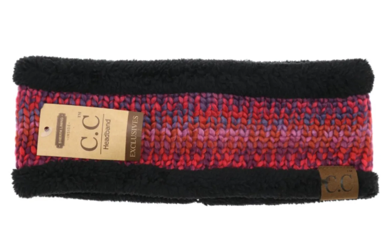 CC Headband Sherpa Multi Color