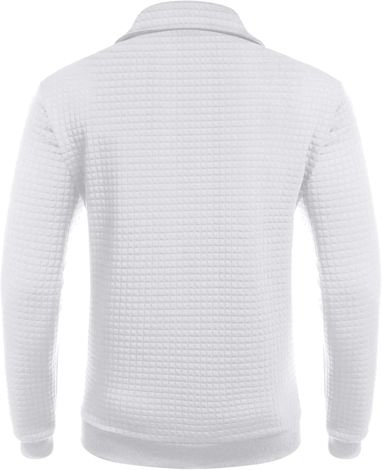 COOFANDY Mens Quarter Zip Sweatshirt Long Sleeve Casual Waffle Pullover Hoodies with Pocket