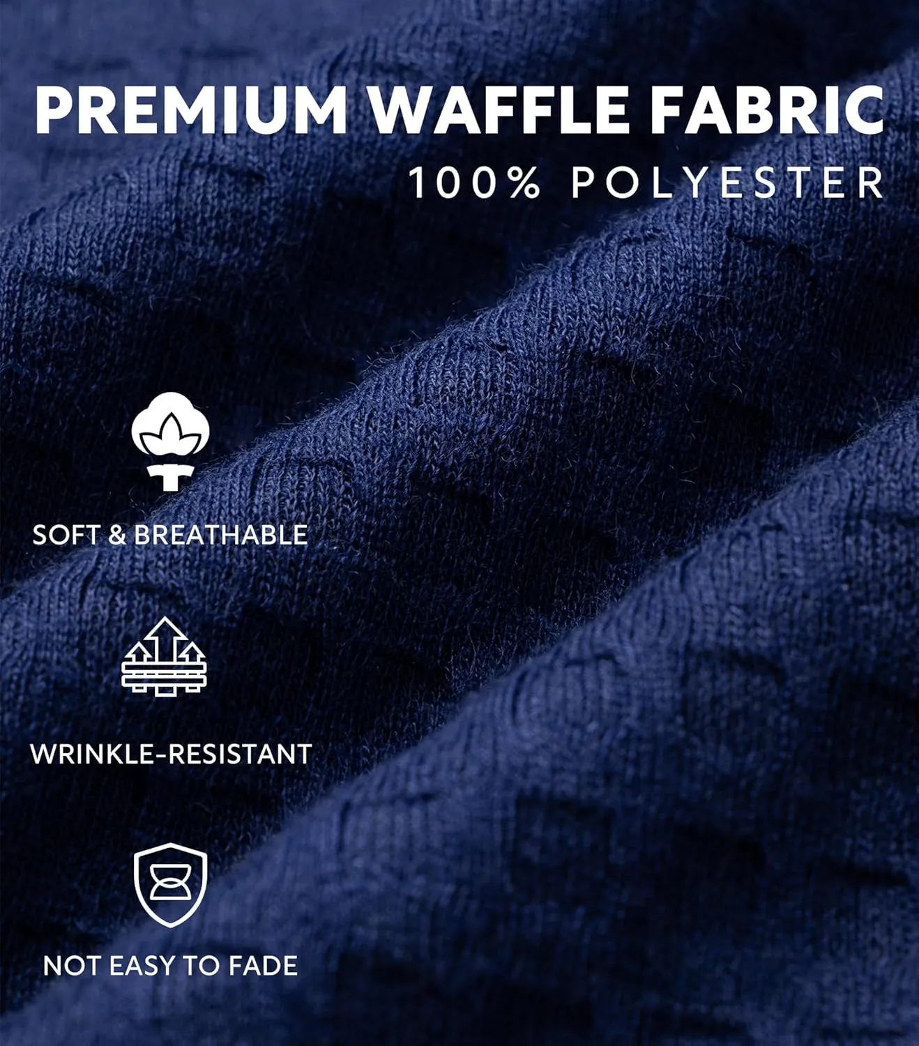 DAVID ARCHY Mens Pajamas Set Waffle Knit Sleepwear Warm & Soft Loungewear Notched Collar with Roomy Pockets Pjs