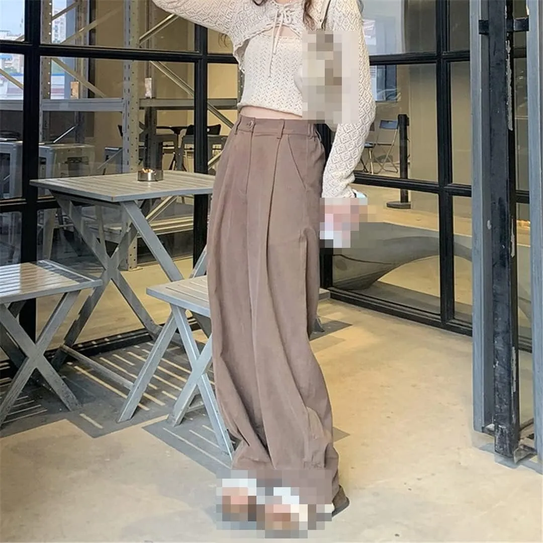 Deepsko Women's Summer Polyester Korean Style Loose Elastic Waist Harem Pants