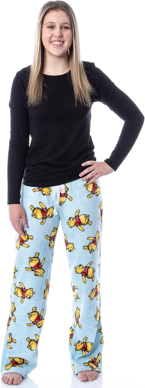 Disney Women's Winnie The Pooh Sketch Toss Print Loungewear Pajama Pants