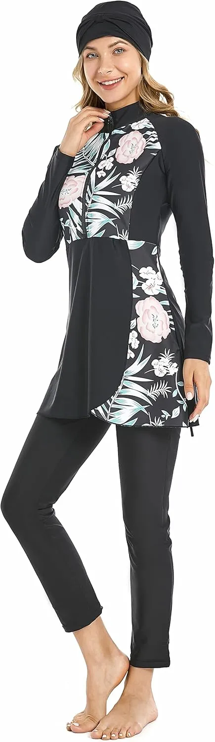 Full Swimming Costume Burkini for Women Modest Girls Swimsuit Islamic Swimwear Plus Size