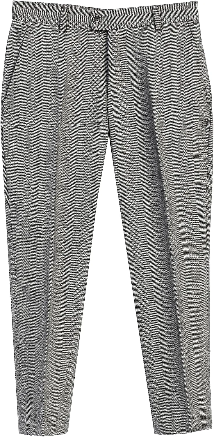 Gioberti Kids and Boys 2 Piece Tweed Plaid Vest and Pants Set