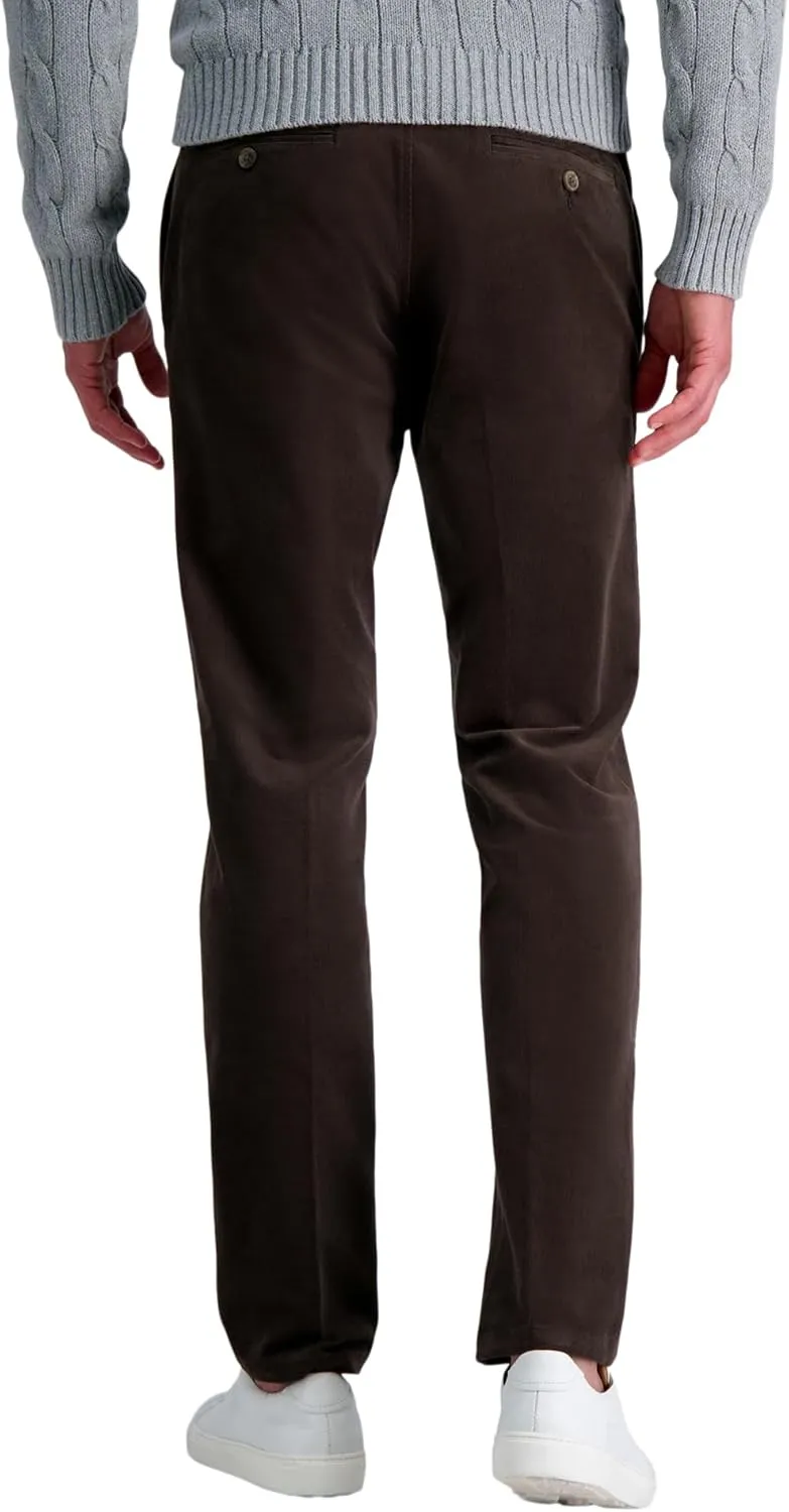 Haggar Mens Straight Fit Stretch Corduroy Pant