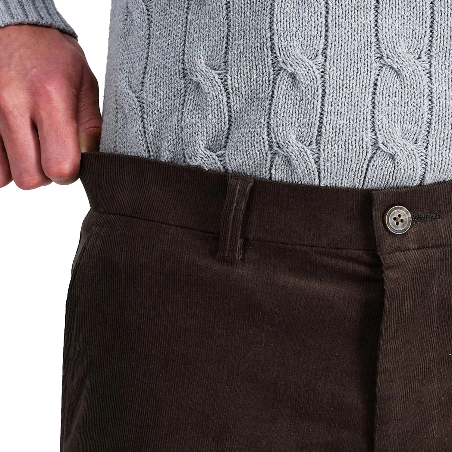 Haggar Mens Straight Fit Stretch Corduroy Pant