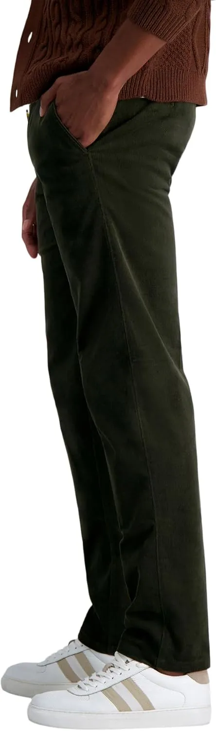 Haggar Mens Straight Fit Stretch Corduroy Pant