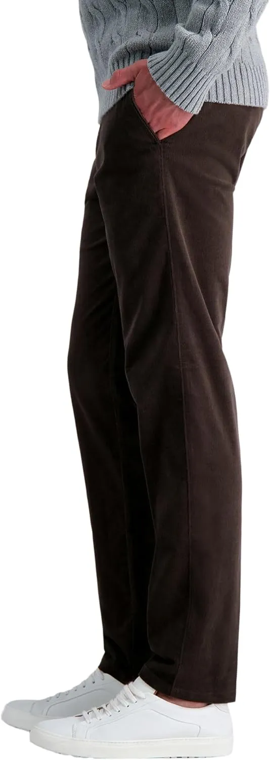 Haggar Mens Straight Fit Stretch Corduroy Pant