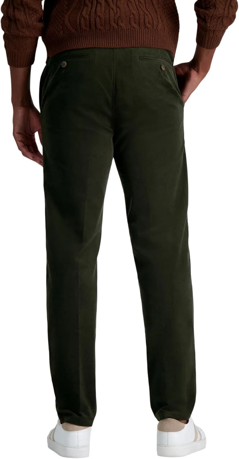Haggar Mens Straight Fit Stretch Corduroy Pant