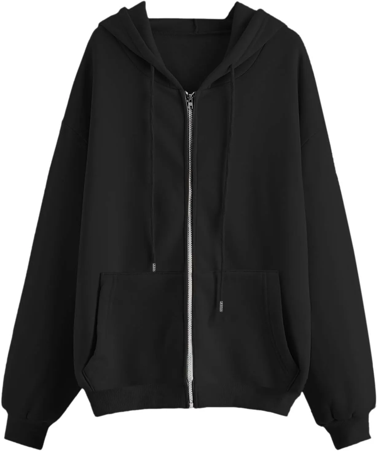 Hoodies for Women Cute Hoodies Teen Girl Fall Jacket Oversized Sweatshirts Casual Drawstring Zip Up Y2K Hoodie with Pocket