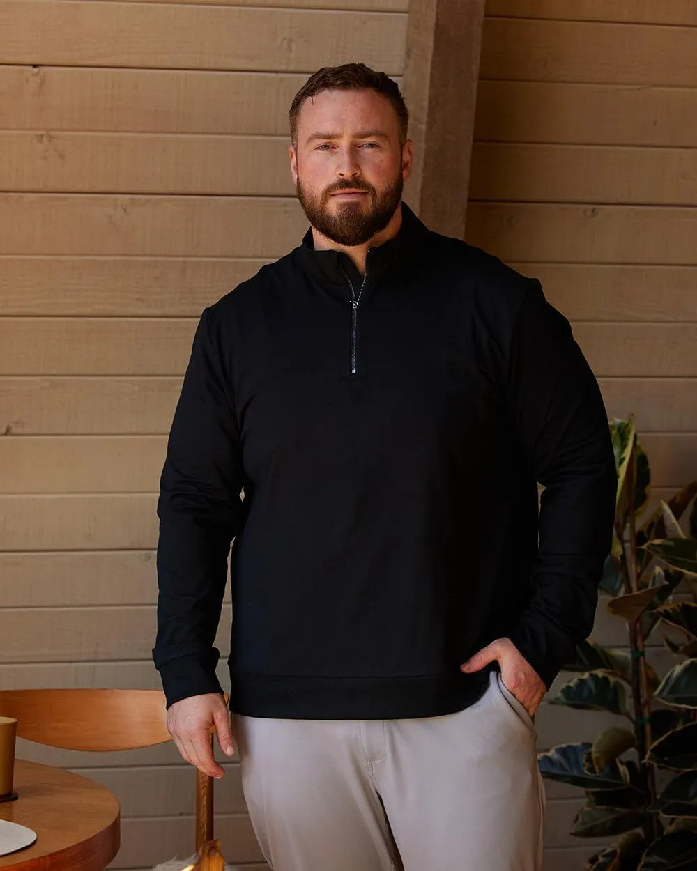 INTO THE AM Endeavor Quarter Zip Pullover Men S-4XL Mens 1/4 Zip Golf Sweater Jacket