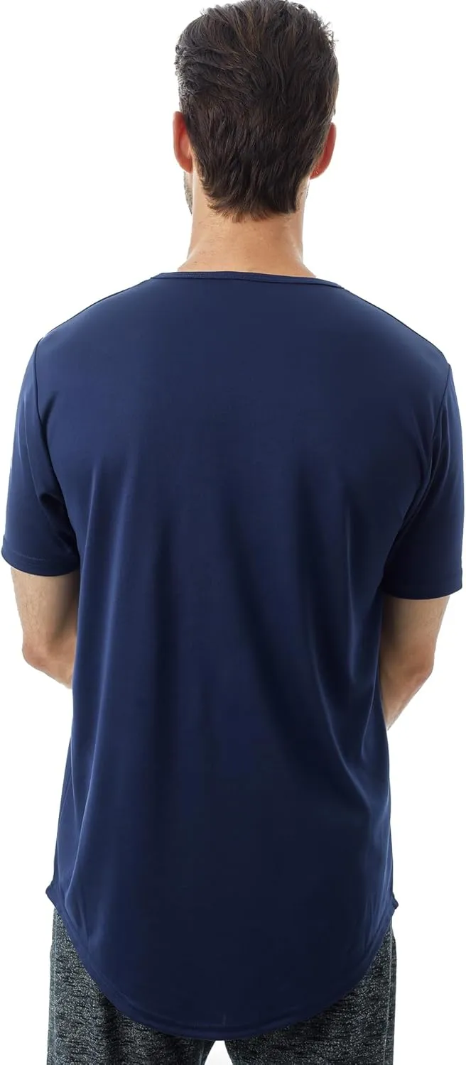 JC DISTRO Mens Hipster Hip Hop Elong Longline Crewneck T-Shirt
