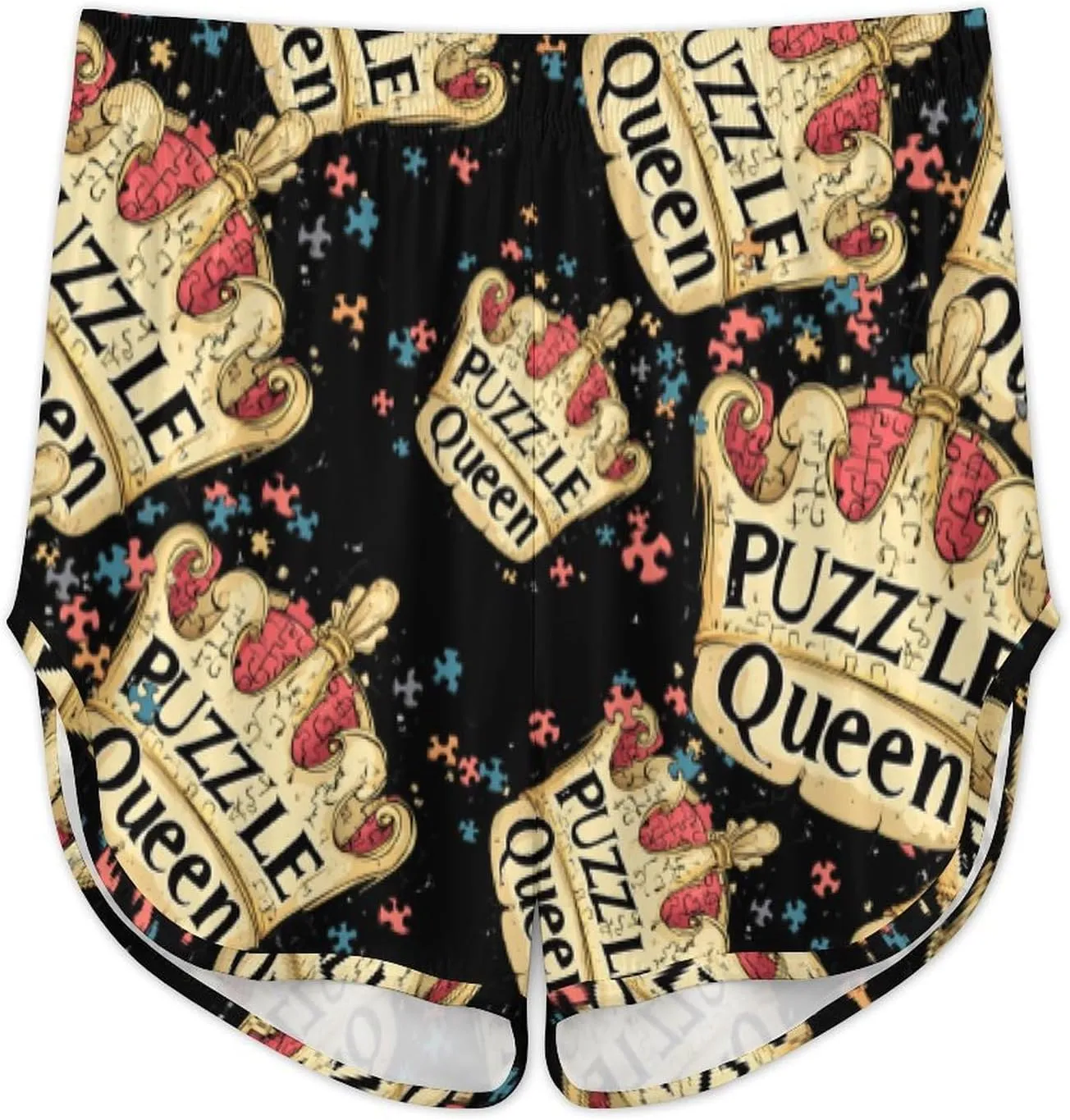 Jigsaw Puzzle Queen Pajamas for Women Set Tank Top Pjs And Shorts Sleepwear Loungewear Sets