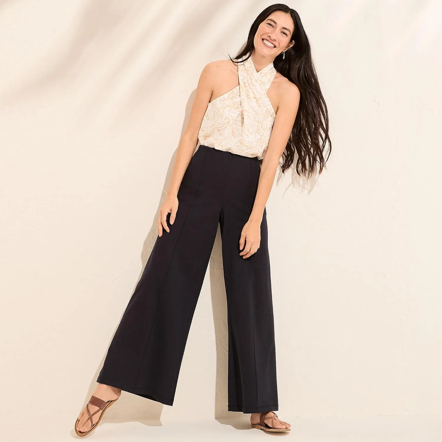 Lands' End Women's Starfish High Rise Palazzo Pants