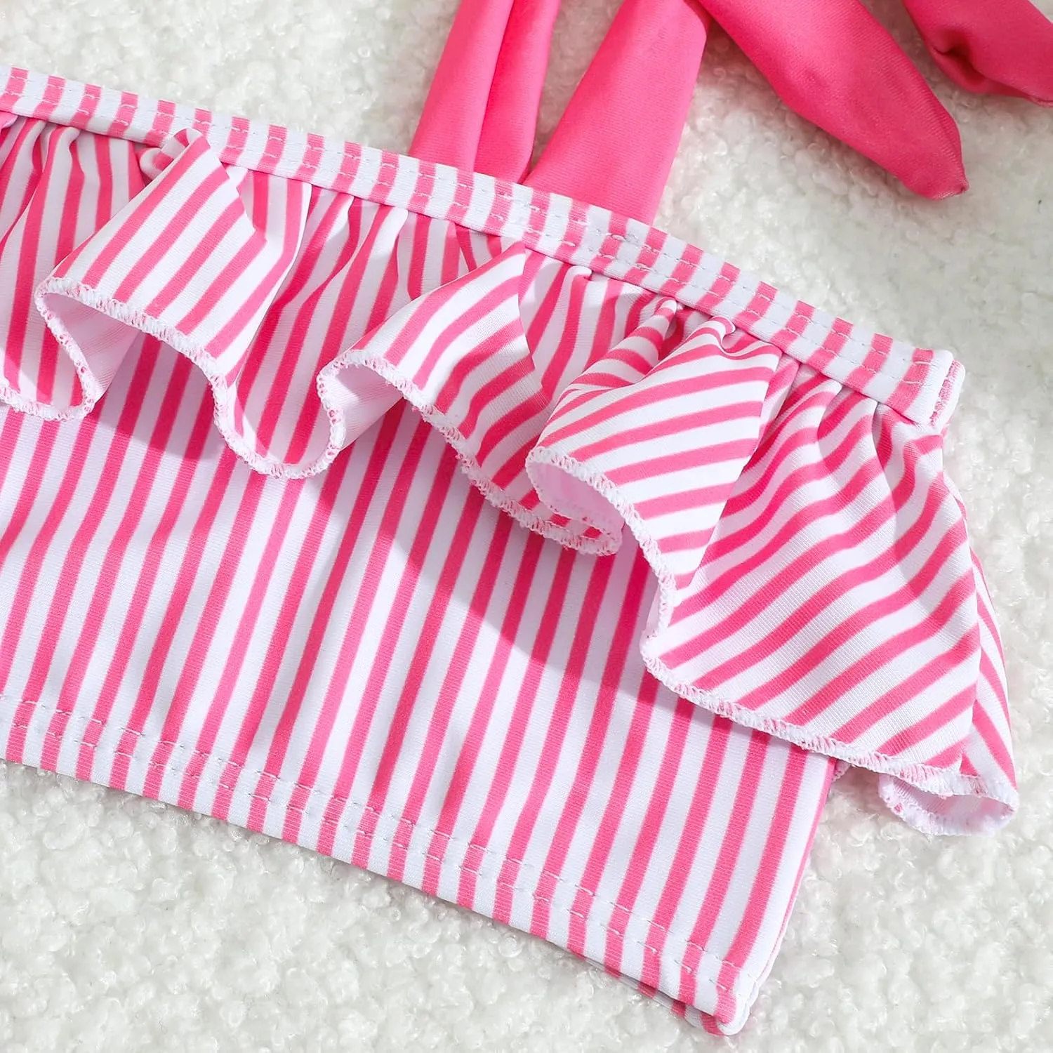 Little Girls Two Piece Bikini Set Ruffle Stripe Watermelon Summer Beach Bathing Suit Swimsuit 1-5 Years