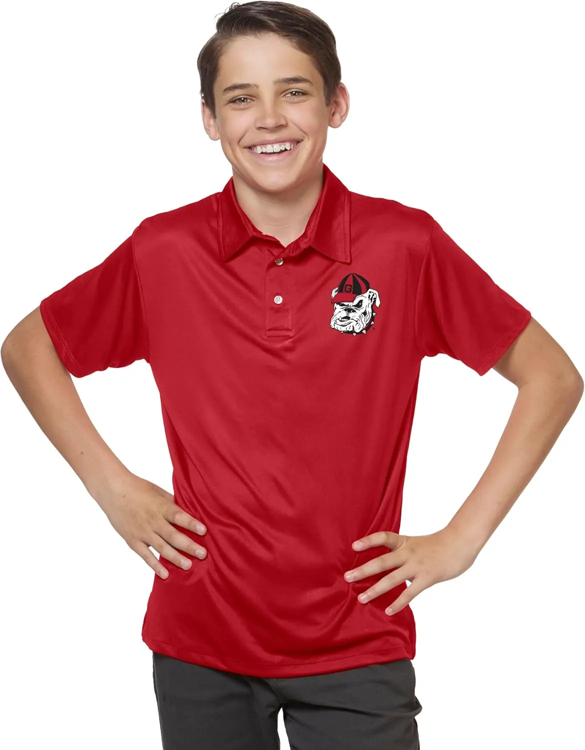 Little King NCAA Youth Boys Polo Shirt-Polyester- Team Colors-Sizes YS YM YL YXL