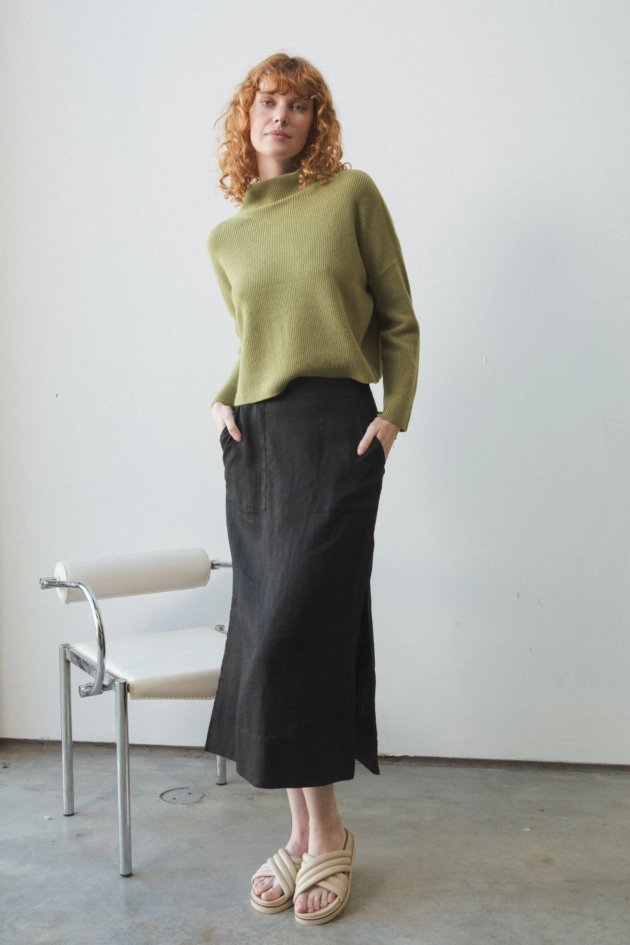 LUMI OLIVE CASHMERE KNIT