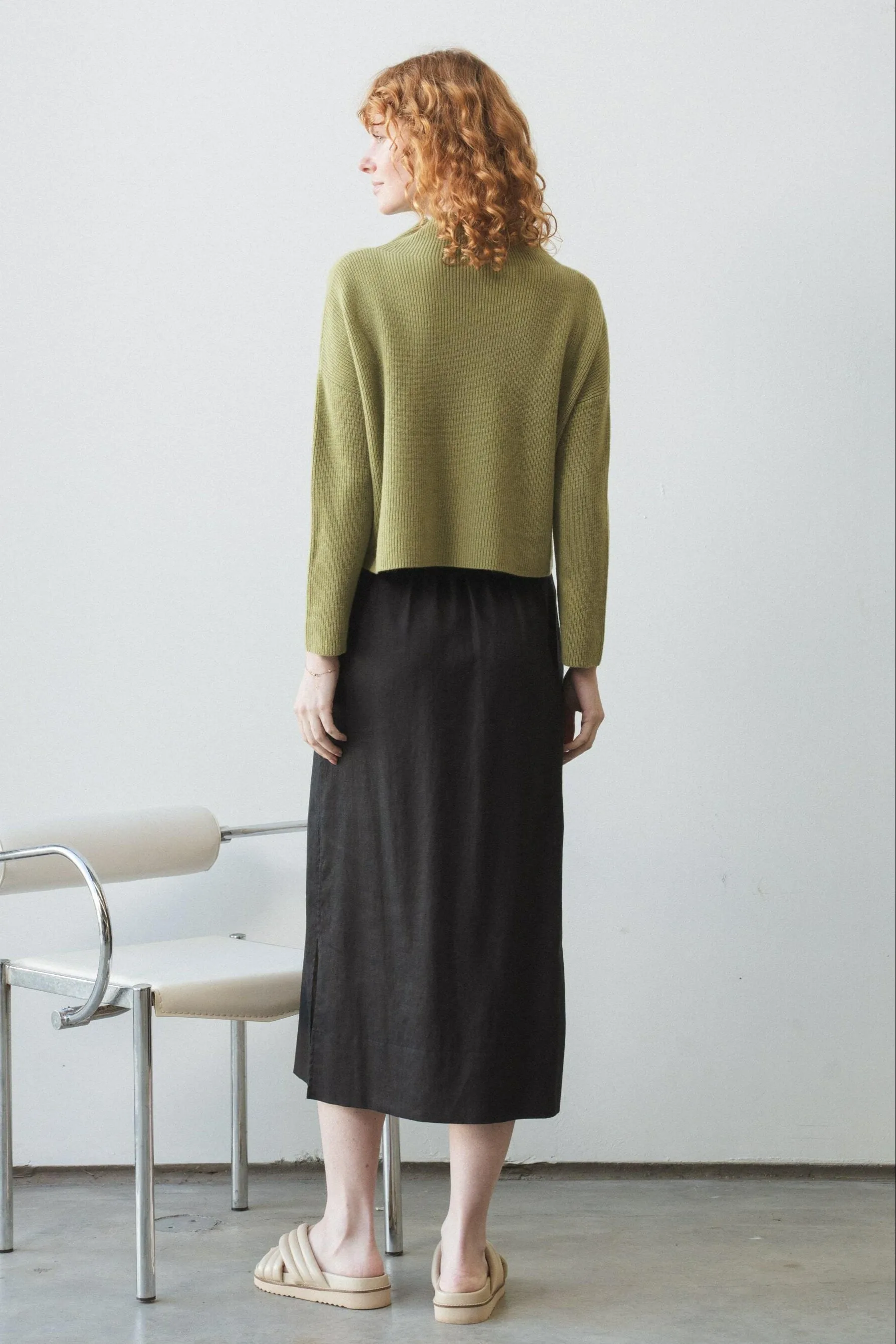 LUMI OLIVE CASHMERE KNIT