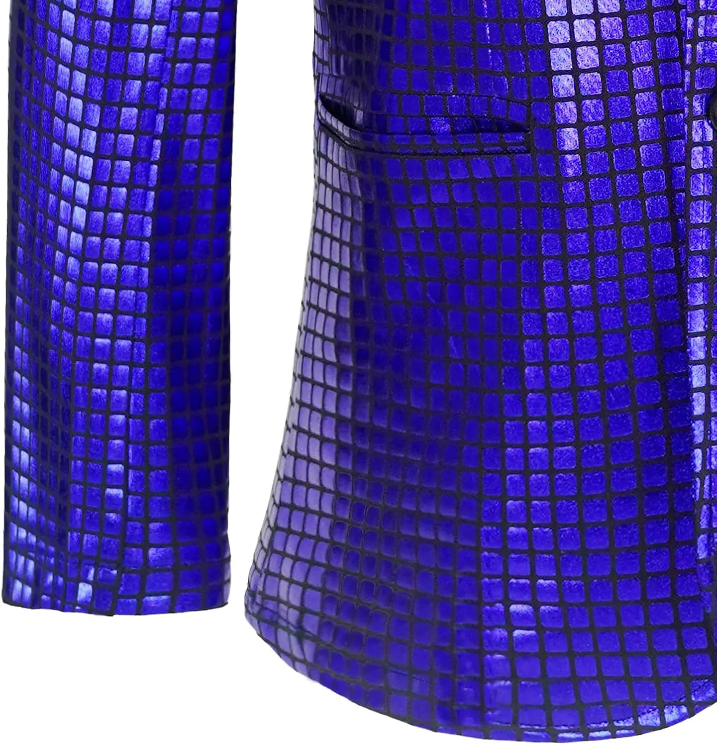 Mens 70s Disco Outfits Set Shiny Sequin Suit and Pants Halloween Costume