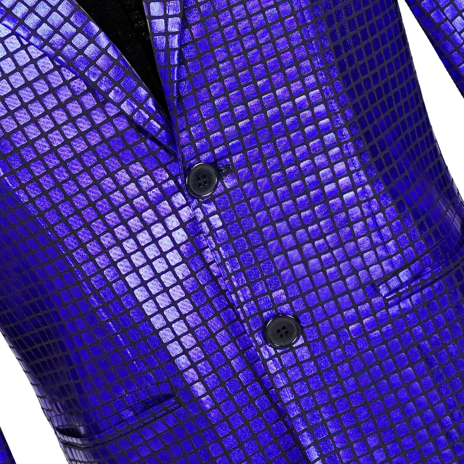 Mens 70s Disco Outfits Set Shiny Sequin Suit and Pants Halloween Costume