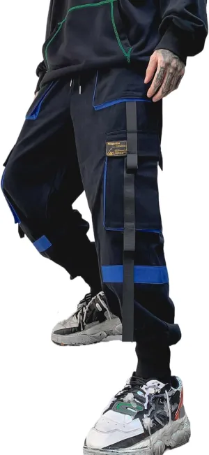 Men's Jogger Pants Techwear Hip Hop Harem Pants Streetwear Tactical Track Pants with Drawstring