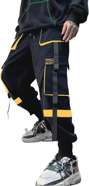 Men's Jogger Pants Techwear Hip Hop Harem Pants Streetwear Tactical Track Pants with Drawstring