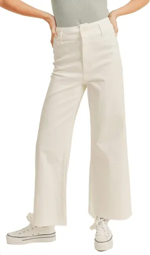 Miou Muse - Straight Wide Leg Denim Pants - MMP623